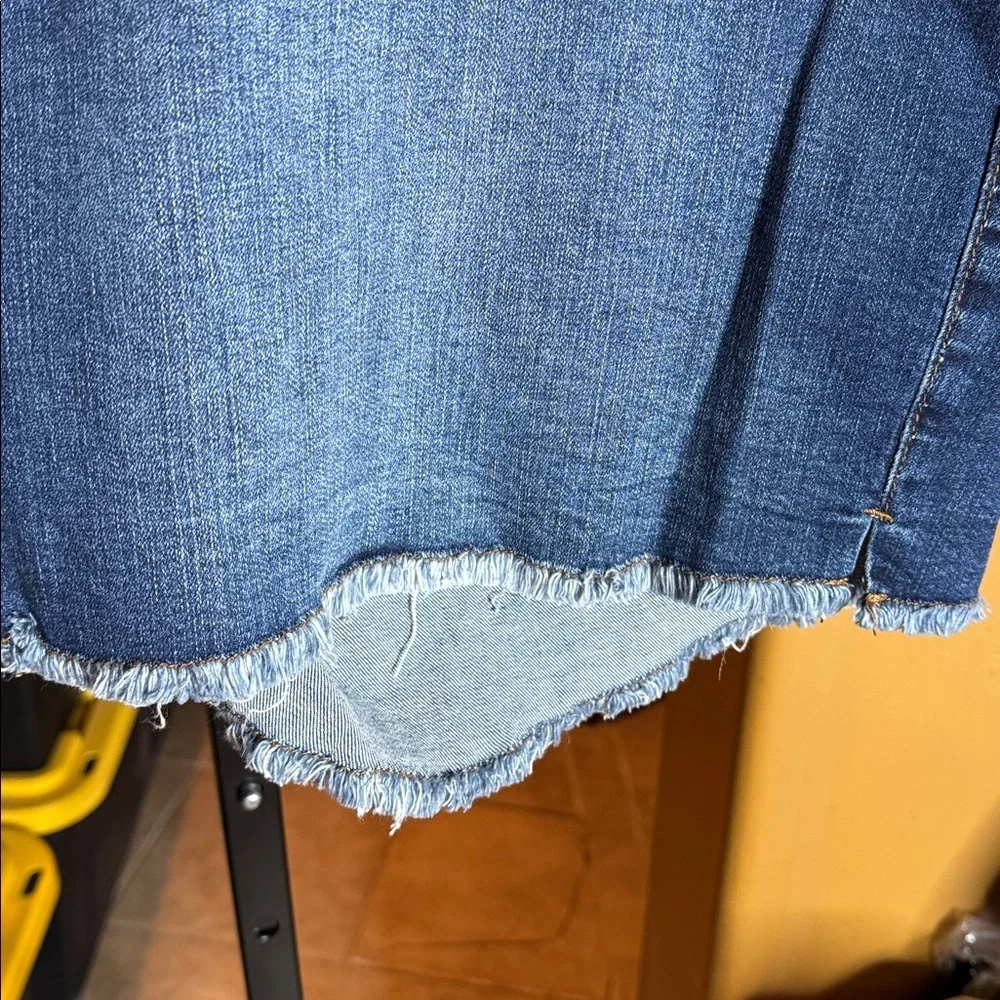 NWT STS Blue Aubrey Mid Rise Denim Shorts 20W Plus Size Raw Hem Distressed